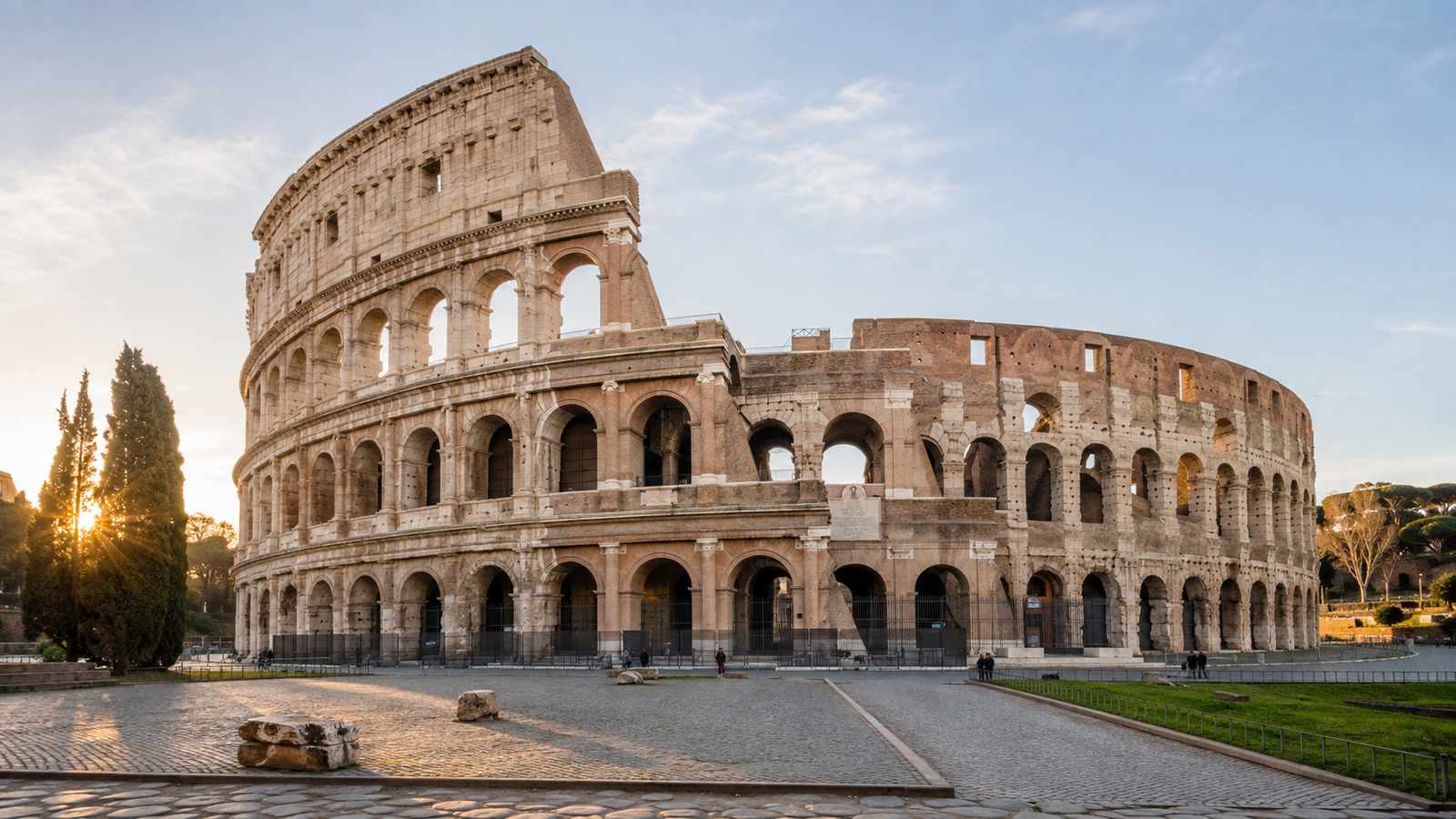 Colosseum on day one of a 4 day itinerary Rome Italy