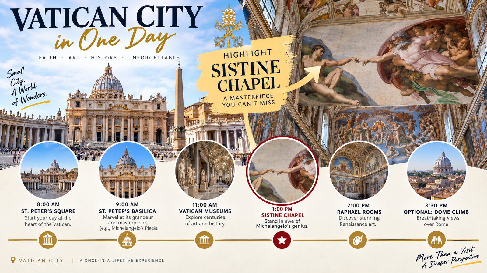 Sistine Chapel highlight on a Vatican City in one day itinerary