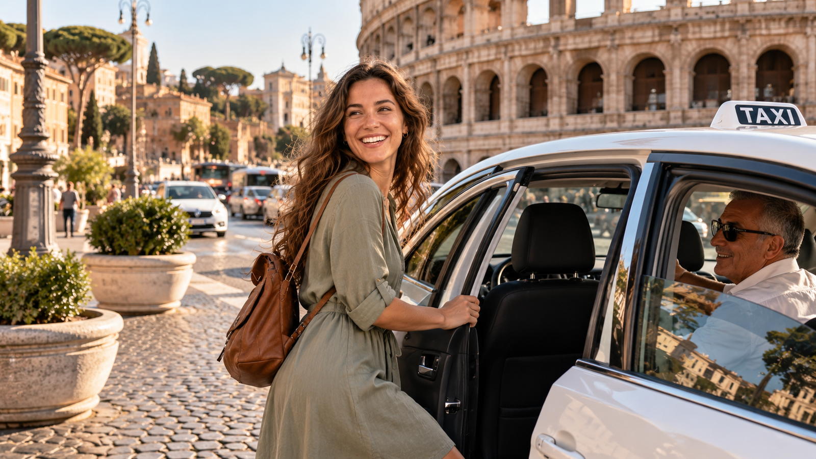 how to get around Rome by official taxi