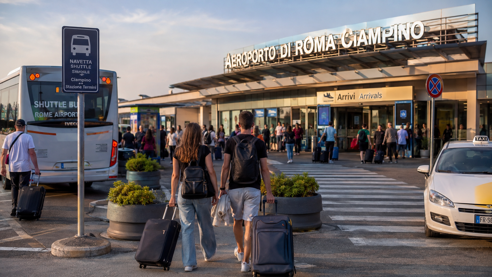 Official taxi from Rome airport to city center