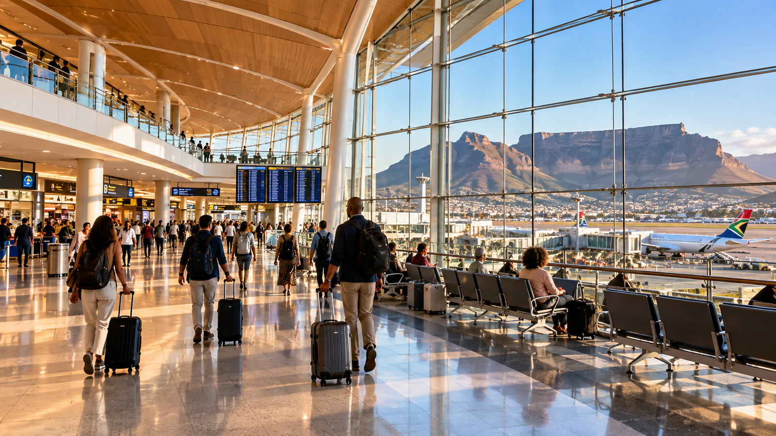 International airport travel in South Africa