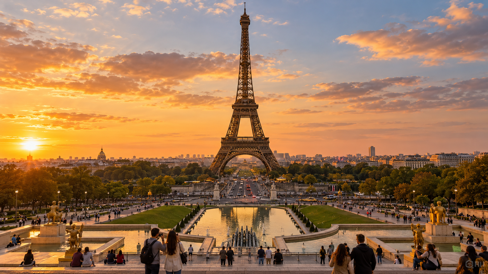 Eiffel Tower at golden hour, the destination for summit ticket holders in Paris