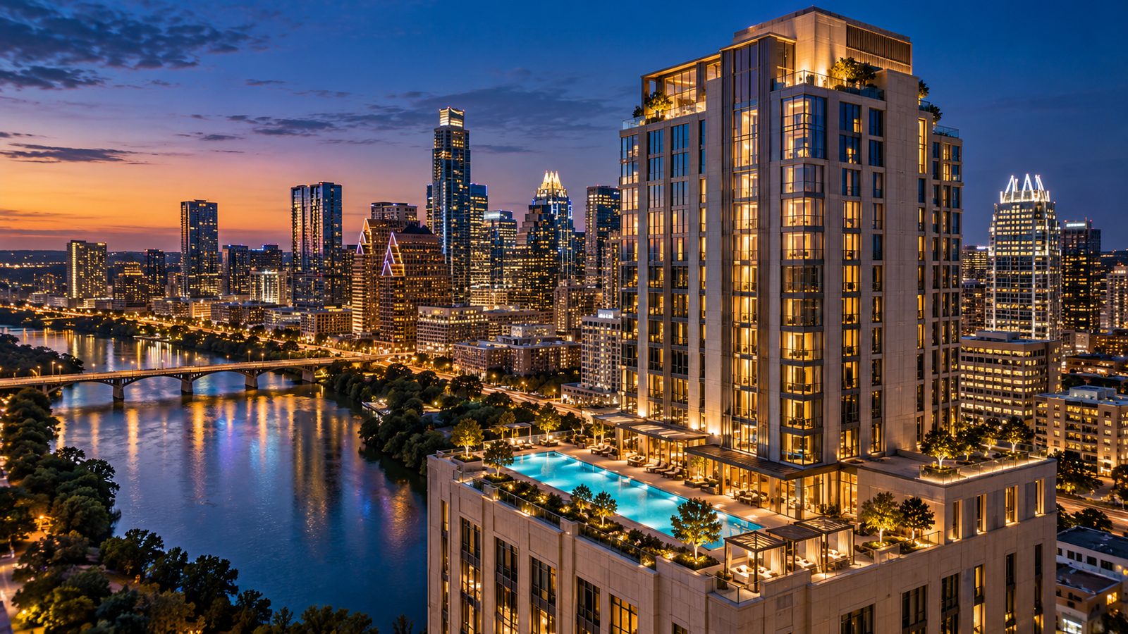 Fairmont Austin luxury hotel in downtown Austin Texas