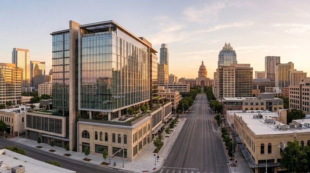 Hyatt Centric style hotel on Congress Avenue in Austin Texas